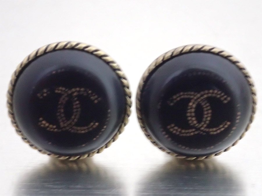 最終決算 CHANEL シャネル イヤリング e53821a ゴールドxブラック