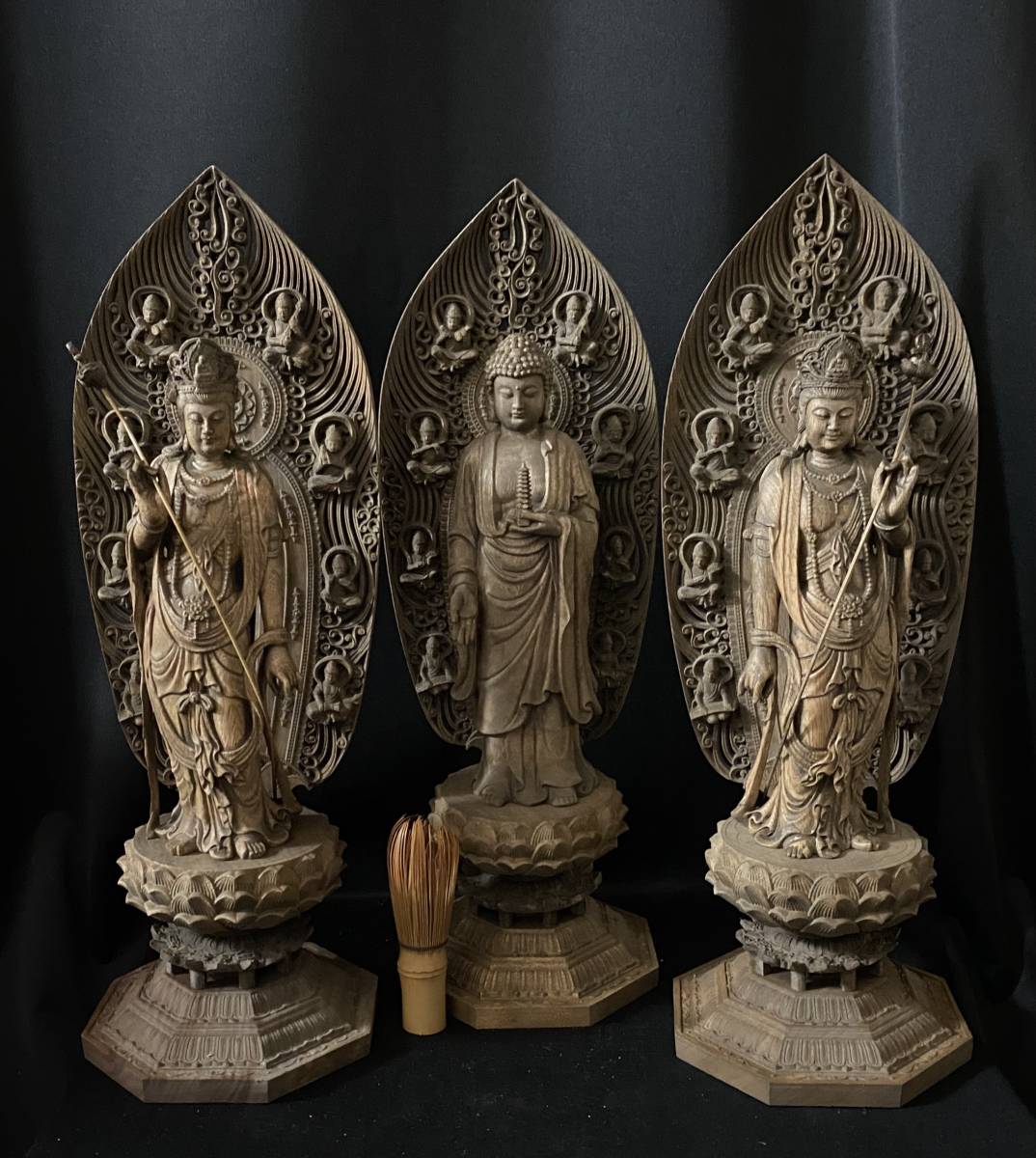 彫刻工芸品 時代彫刻 古美術 仏像 木彫 弁財天 - 美術品