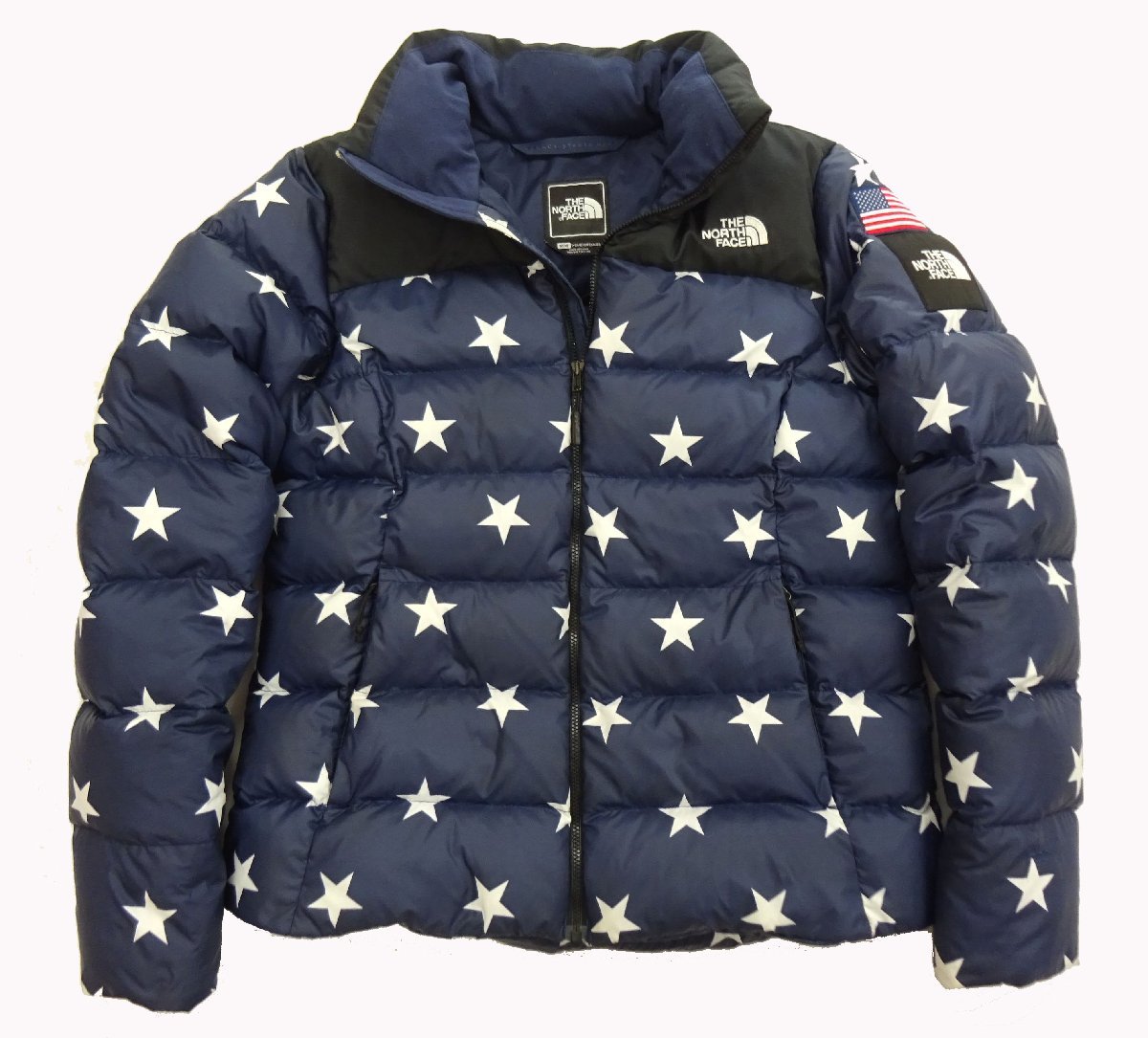 最低価格の 【美品】THE NORTH FACE/ザ・ノースフェイス 平昌オリンピック限定 ヌプシ ダウンジャケット 星条旗 スター Mサイズ