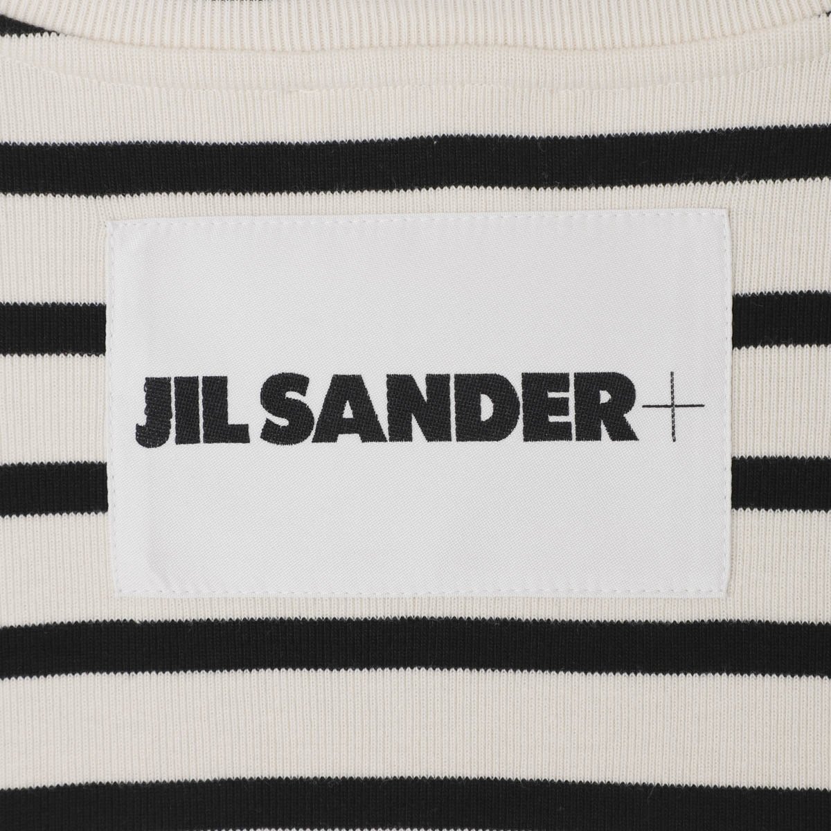 M 2023/4購入 4.8万【未使用タグ付】ジルサンダー JIL SANDER クルーネック 23SS 半袖 Tシャツ メンズ 国内正規 ボーダー コットン ロゴ_画像2