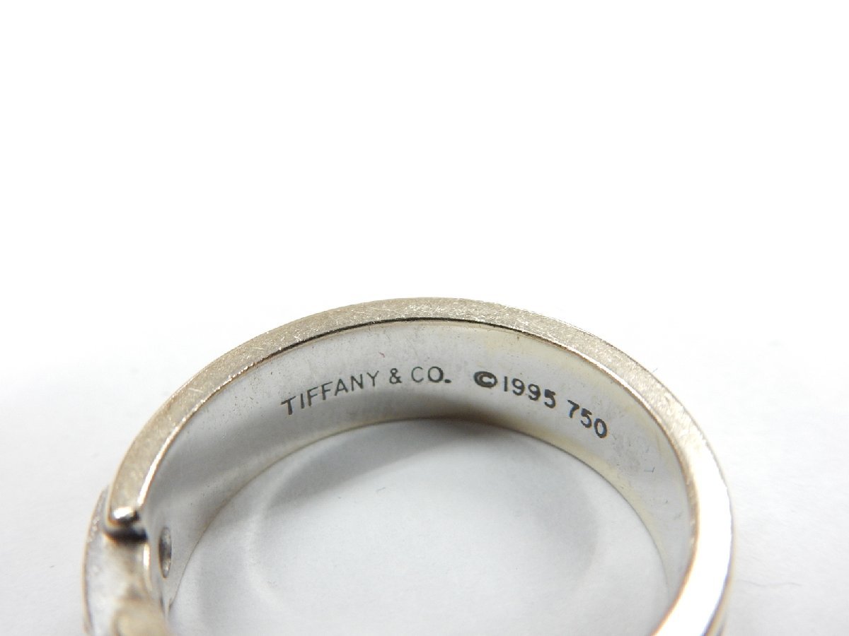  Tiffany Tiffany & Co. Atlas 3P diamond K18WG white gold ring / ring ( approximately )12.5 number 750 ( approximately )6.9g