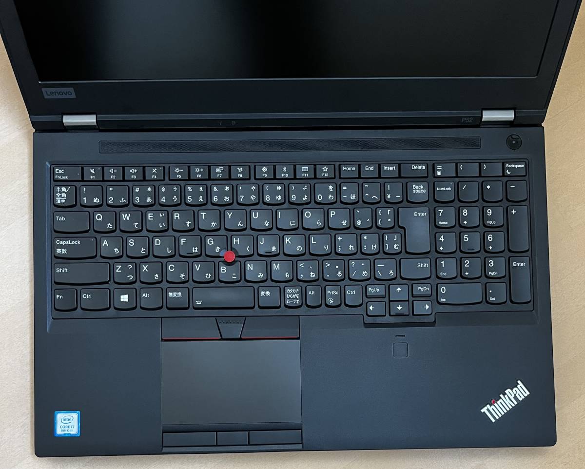 美品 Lenovo ThinkPad P52 Core i7 8750H 16GB NVMe 512GB NVIDIA