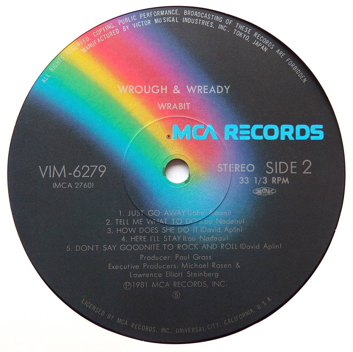 【1981年1st/カナディアンメロハー/国内盤VIM-6279/保存状態良好】 WRABIT / Wrough & Wready_※白スリーヴは撮影用に使用しています。