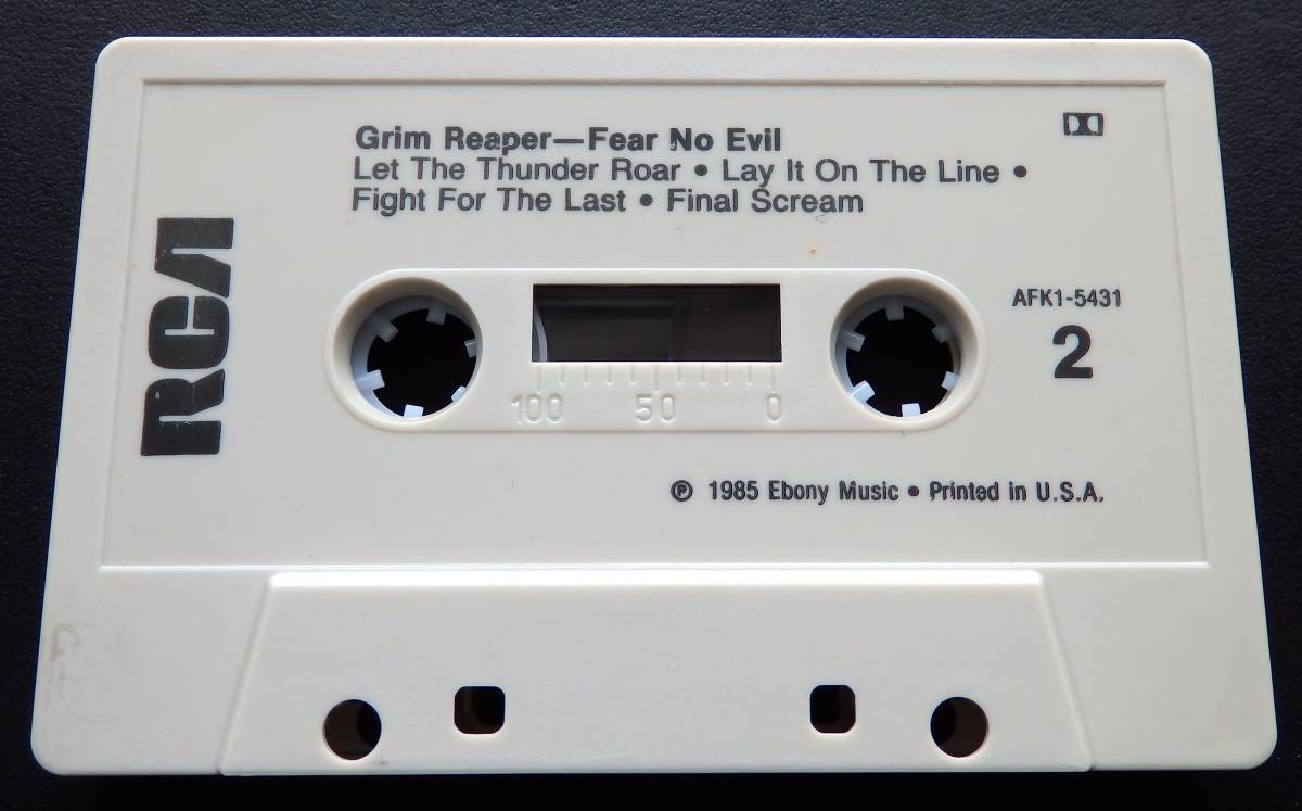 [1985 год US оригинал / редкий кассетная лента / воспроизведение состояние хороший ] GRIM REAPER / Fear No Evil