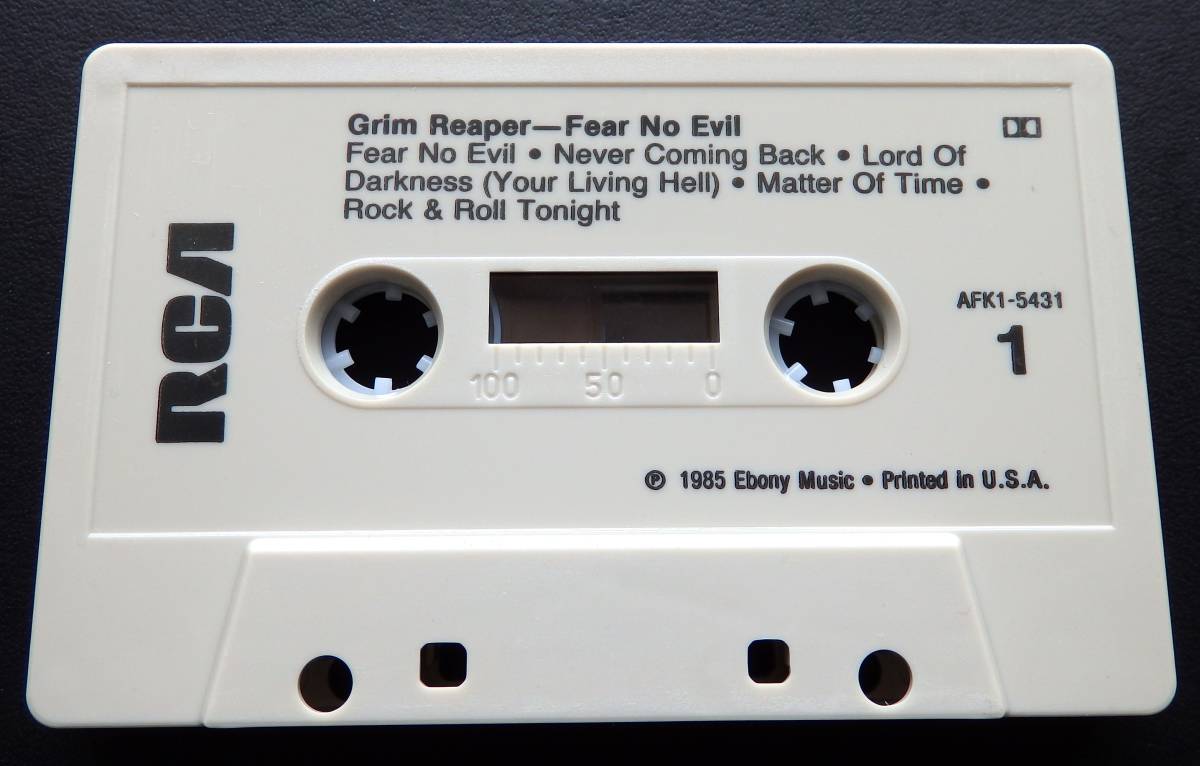 [1985 год US оригинал / редкий кассетная лента / воспроизведение состояние хороший ] GRIM REAPER / Fear No Evil