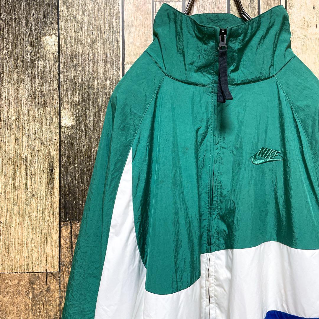 即完売品》NIKE ナイキ 緑 ナイロンジャケット M スウッシュ Yahoo