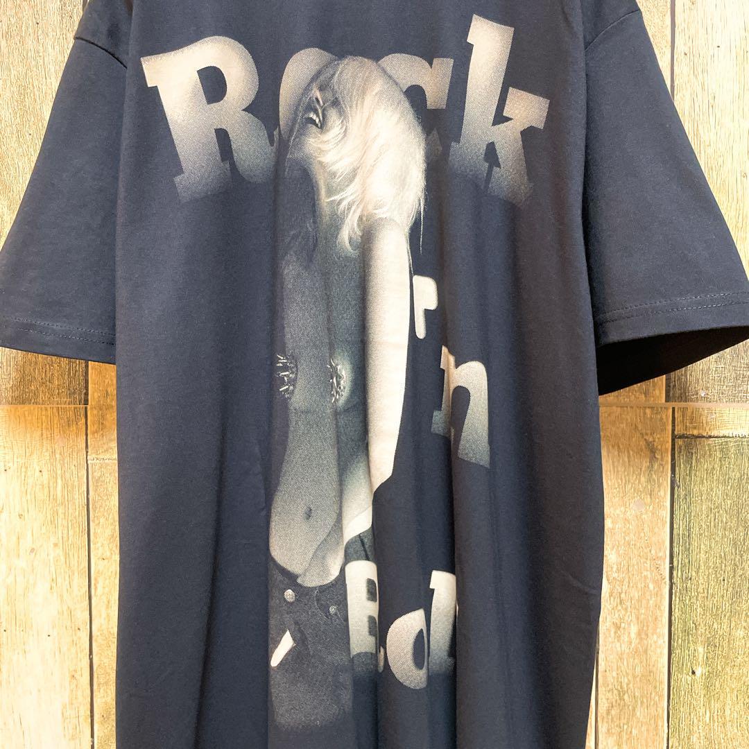 《人気デザイン》Rock'n Rool 黒☆Tシャツ L ビッグロゴ_画像4