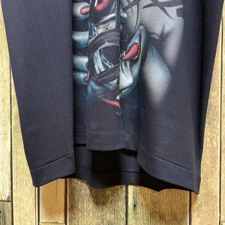 《人気デザイン》Devil woman 黒☆Tシャツ L ビッグロゴ