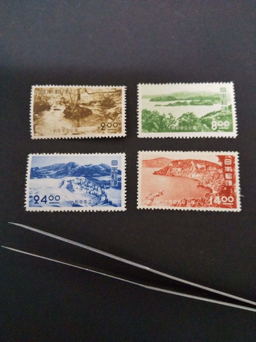 戦後国立公園切手　十和田　1951年　良品