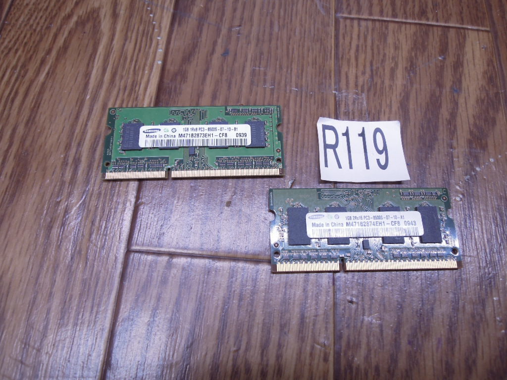 Sumsung*PC3-8500S*DDR3* 204Pin S.O.DIMM laptop etc. for * 1GB memory x 2 pieces set ( total 2GB)