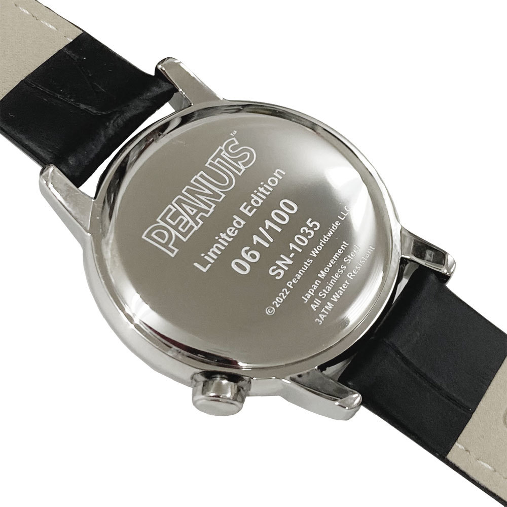 スヌーピー 腕時計 レディース PEANUTS ブラック 数量限定モデル シリアルナンバー入り SN-1035-A_画像3