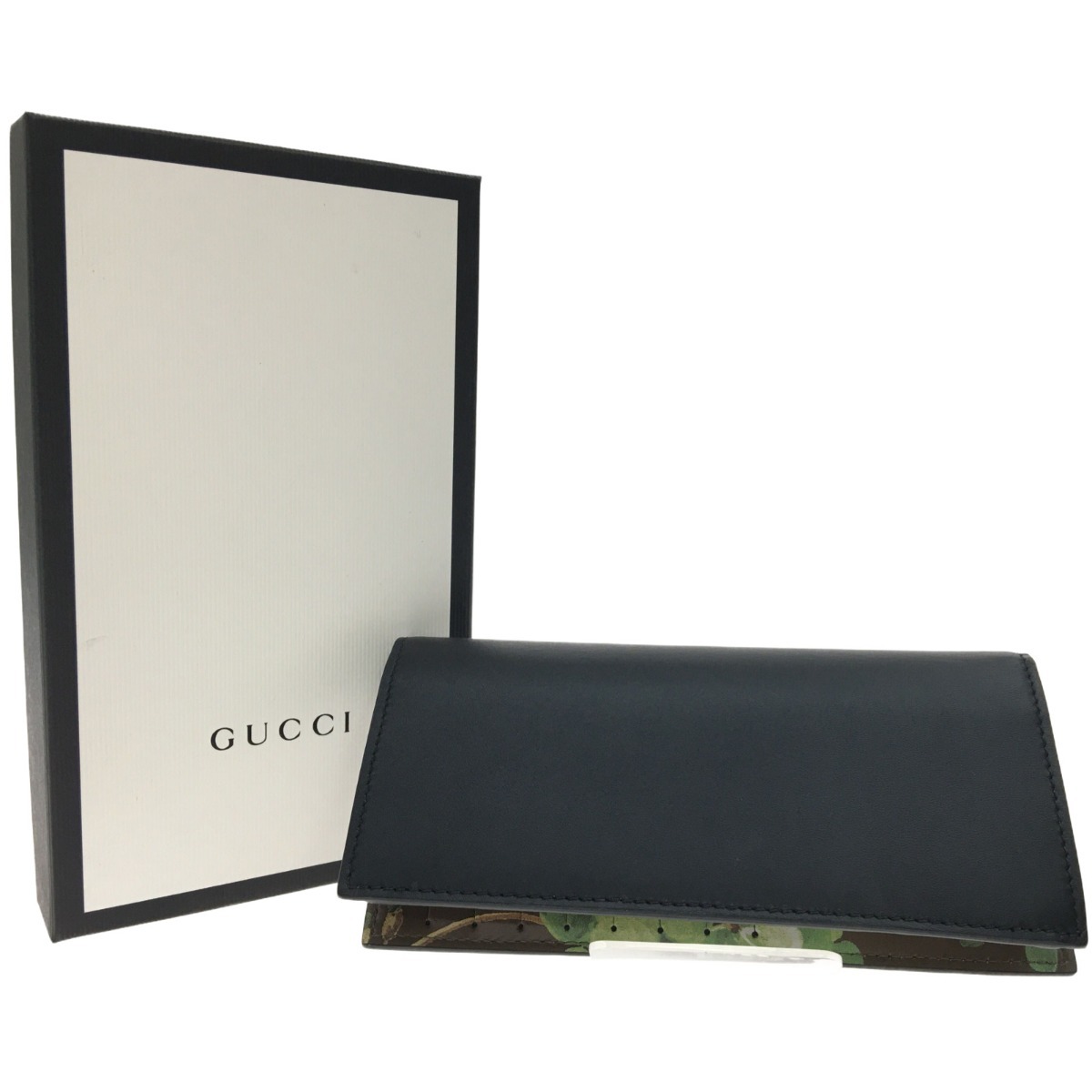 ▼▼ GUCCI グッチ メンズ 二つ折り長財布 ブルームス 408811 ブラック 目立った傷や汚れなし_画像1