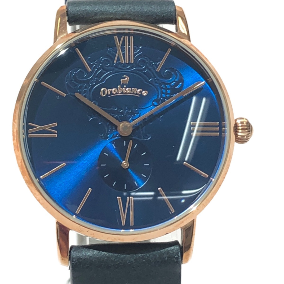 ▼▼ Orobianco オロビアンコ シンパティア SIMMPATIA レディース腕時計 付属品有 OR0072-5 ブルー やや傷や汚れあり