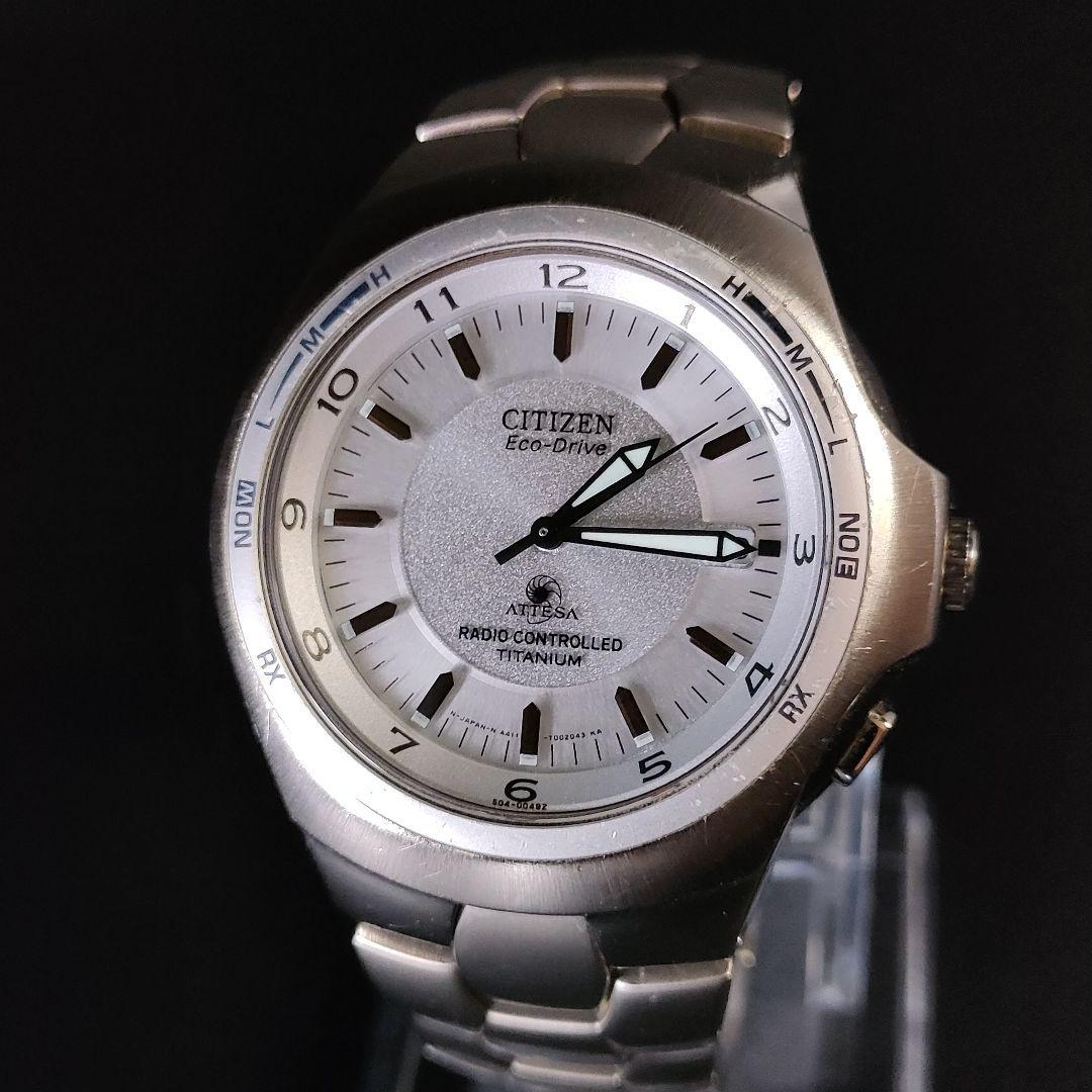 美品【稼働品】CITIZEN　シチズンアテッサ　A411　シルバー　ソーラー_画像2