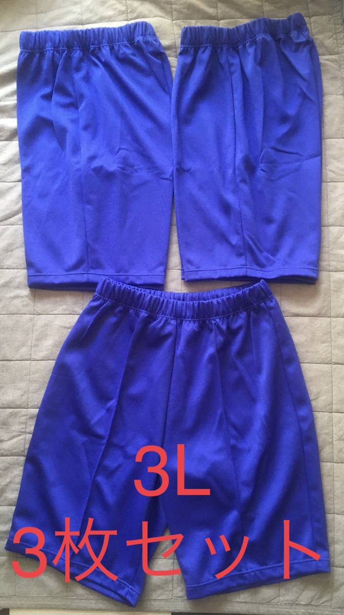  unused gym uniform shorts 3L 3 pieces set large size made in Japan school jersey school jersey physical training put on school designation short bread 