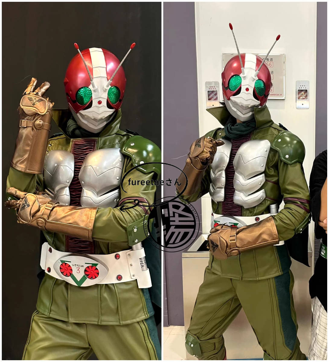2023美品! 仮面ライダー the next first V3 コスプレ衣装 セット 仮装