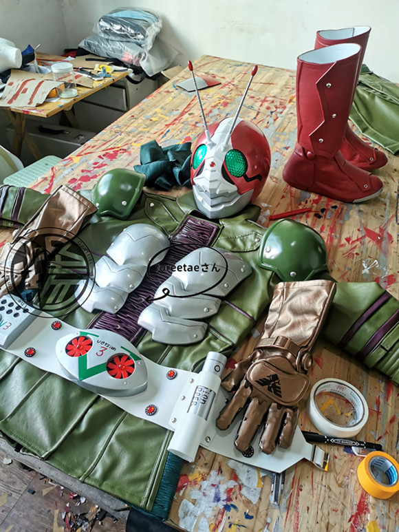 2023美品! 仮面ライダー the next first V3 コスプレ衣装 セット 仮装