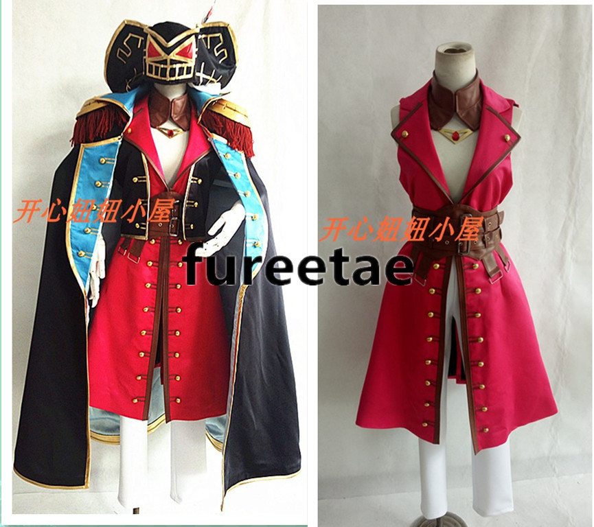 豪華版コスプレ衣装 Fate grand order フランシス・ドレイク船長風 +手袋+道具*肩鎧+帽