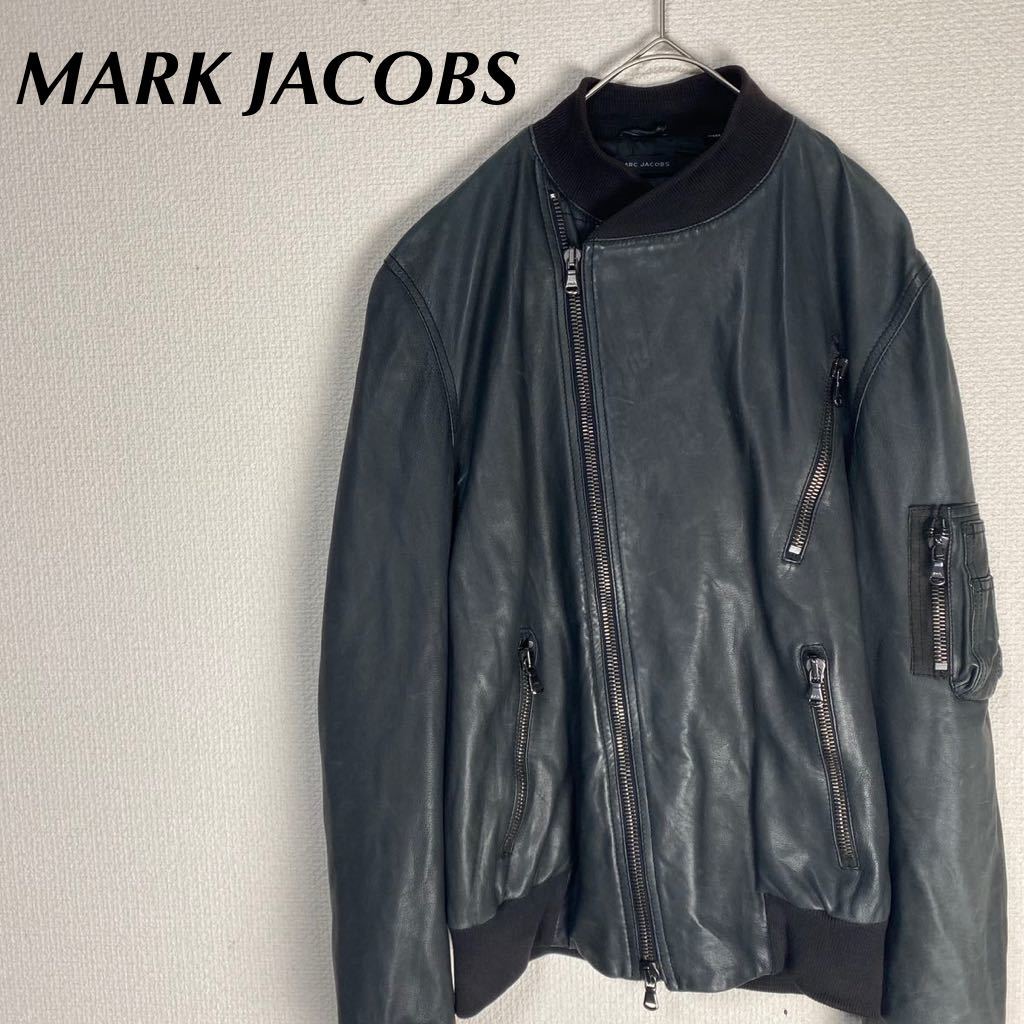 マークジェイコブズ　レザージャケット　 S ブラック　黒　ライダースジャケット　MARK JACOBS メンズ　本革