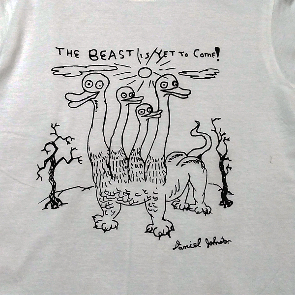 送料無料【THE BEAST is YET TO COME】ダニエルジョンストン/ ホワイト★選べる5サイズ/S M L XL 2XL/ヘビーウェイト 5.6オンス_画像1