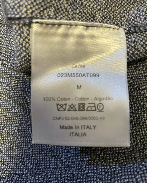 数回着用美品】Diorディオール オブリーク 総柄ニット長袖シャツ