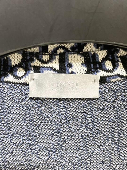 数回着用美品】Diorディオール オブリーク 総柄ニット長袖シャツ