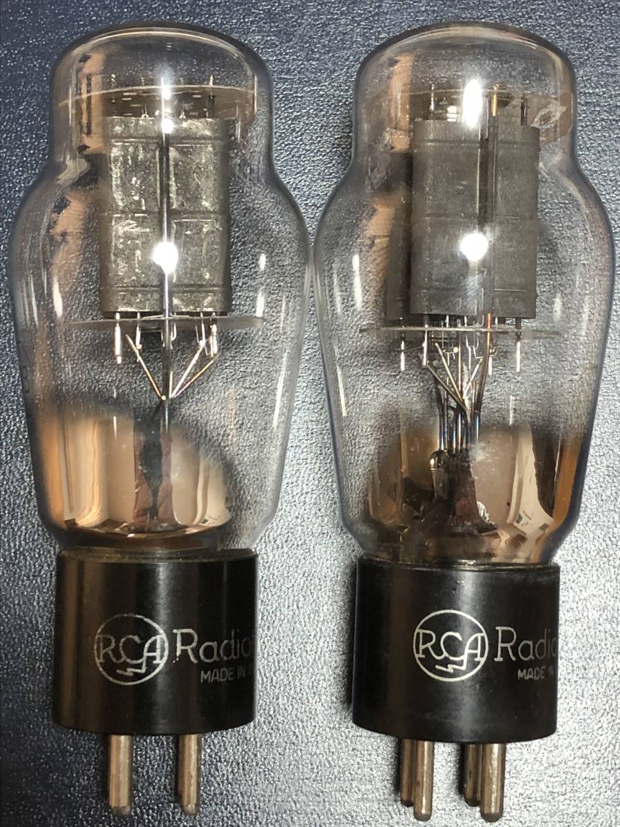 RCA 2A3 RADIOTRONスプリング吊り 黒色プレート 1938年製 未使用