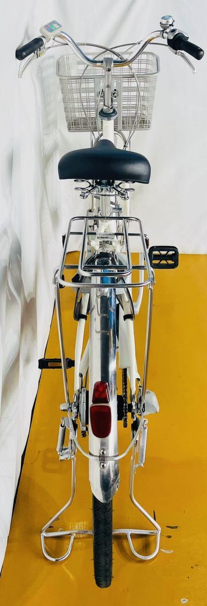 サンヨー SANYO[電動アシスト自転車（26型） ホワイト 電動ハイブリッド自転車 eneloop bike（エネループバイク）] 中古車_画像5