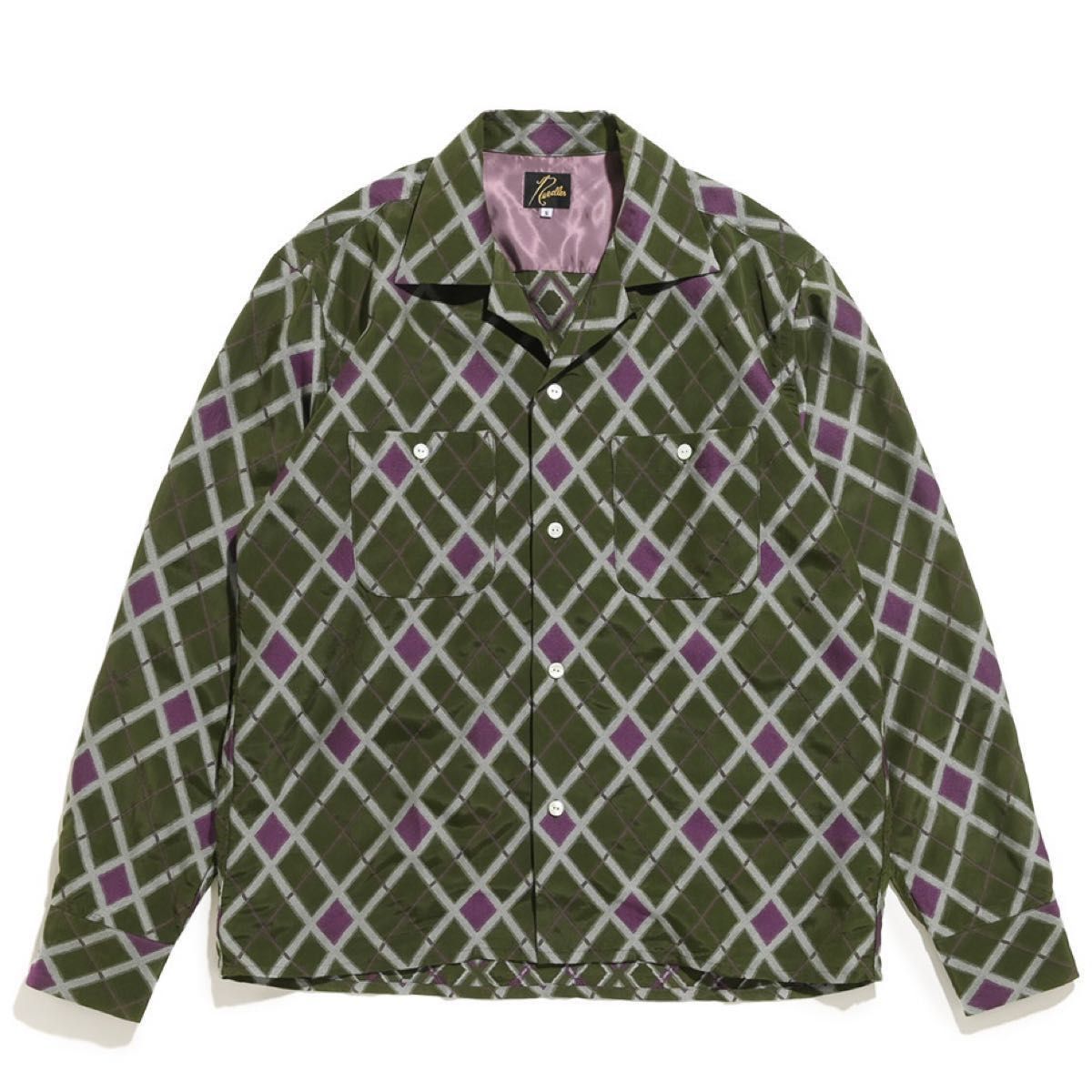 Needles OneUp Shirt-Pe Argyle Jq.Olive L