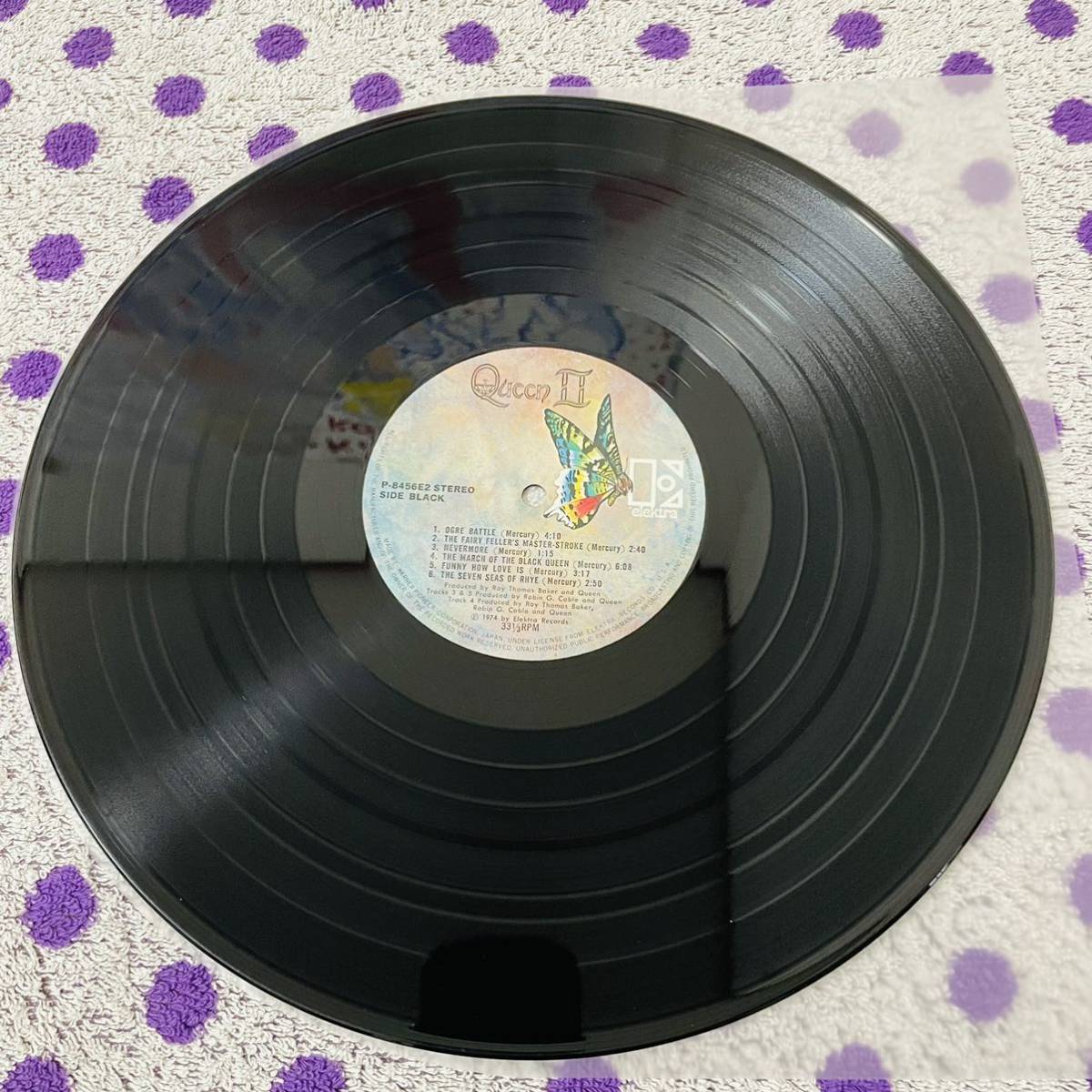 【国内盤】【LP】【帯付】即決 中古【QUEEN クイーン II ホワイトクイーンとブラッククイーンの啓示】レコード Freddie Mercury Brian May_画像9