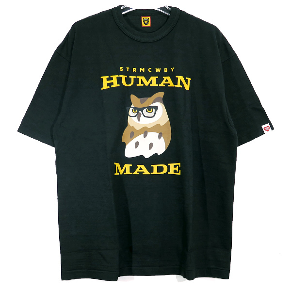 HUMAN MADE ヒューマンメイド GRAPHIC T-SHIRT #07 OWL HM25TE008 Tシャツ フクロウ ふくろう 梟 ブラック NIGO