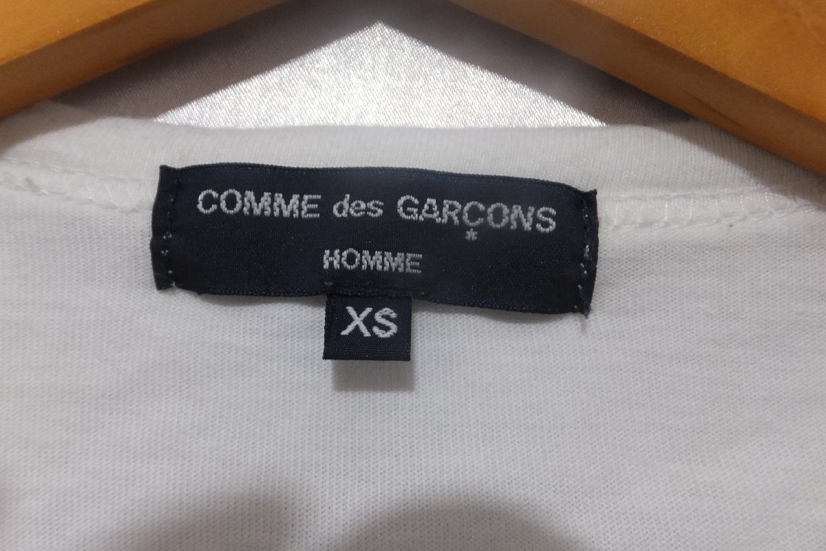 COMME des GARCONS HOMME 千鳥柄 ポケットTシャツ AD2012 サイズXS ホワイト系 トップス_画像4