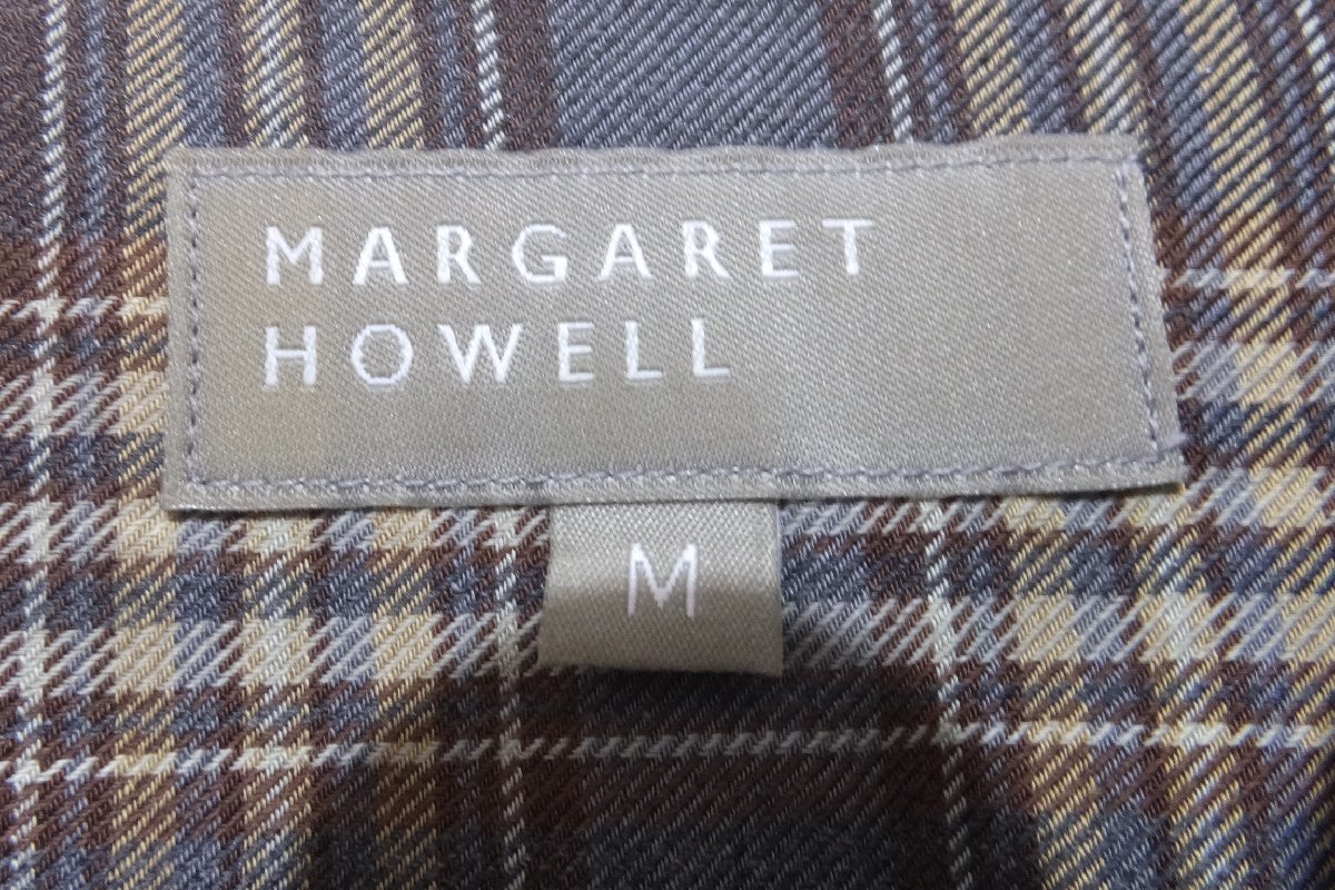 MARGARET HOWELL マーガレットハウエル 長袖 ボタンシャツ チェック サイズM メンズ トップス_画像3