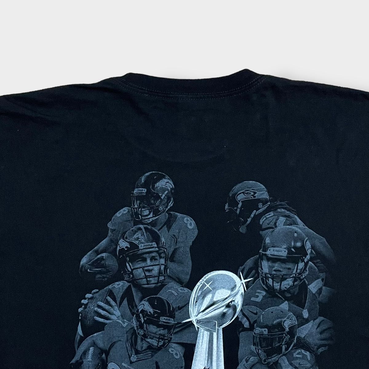 【AAA】NFL 2014 Super Bowl スーパーボウル プリント Tシャツ 両面プリント バックプリント アメフト 古着