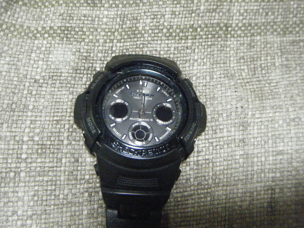 ●カシオ G-SHOCK タフソーラー CASIO AWG-100BC ベルト破損●の画像2