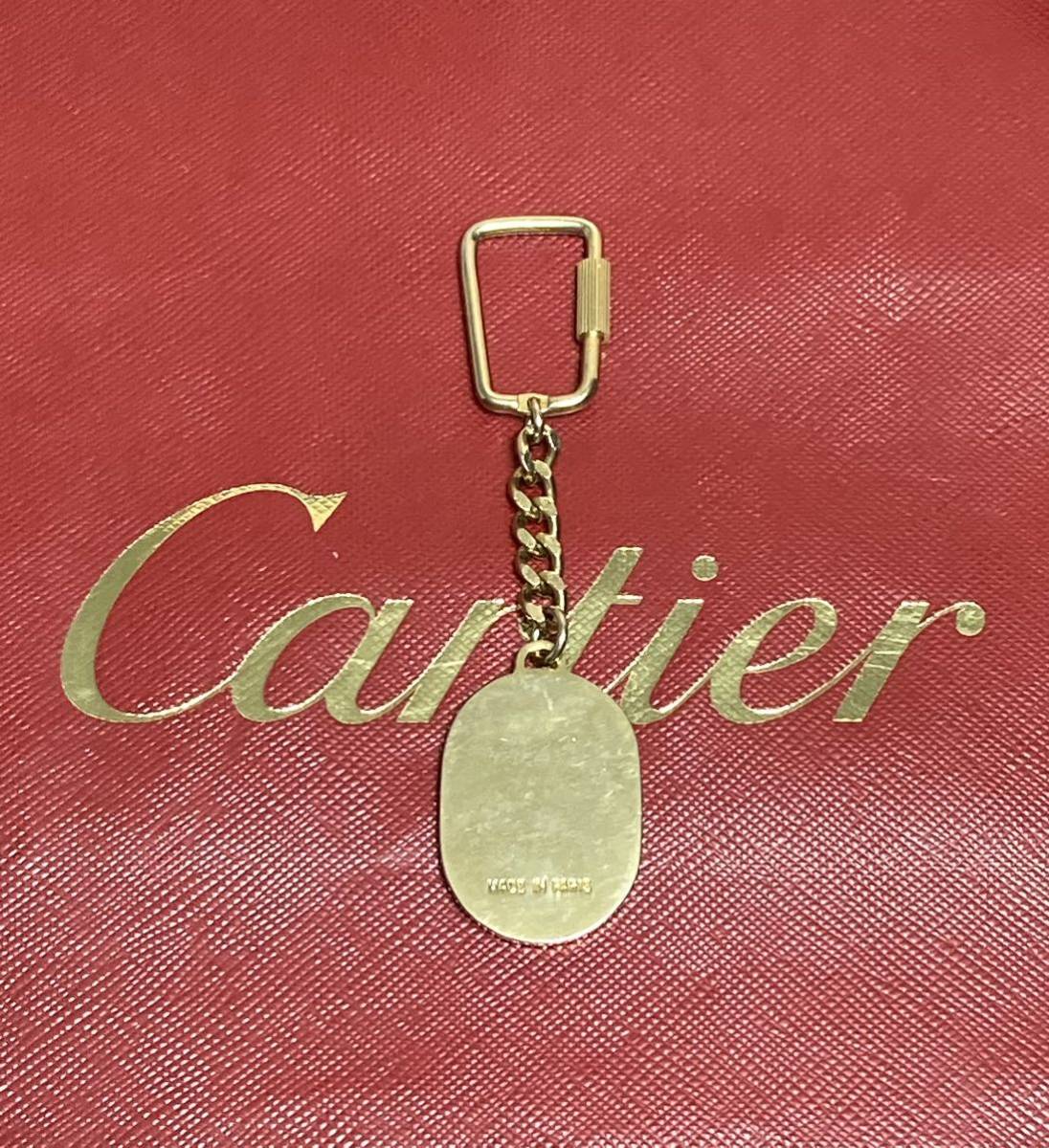  beautiful goods Cartier 2C Logo bordeaux key ring key holder unisex 