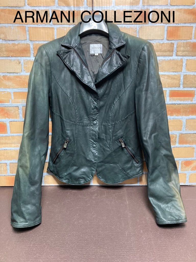 春夏新作モデル 美品 アルマーニ ムラ染め ヴィンテージ加工 ラムレザー ライダースジャケット ライダース 春夏新作モデル 美品 アルマーニ ムラ染め ヴィンテージ加工 ラムレザー ライダースジャケット ライダース