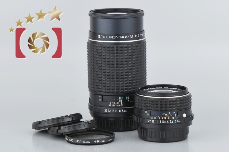 【中古】PENTAX ペンタックス SMC M 50mm f/1.4 + SMC M 200mm f/4 Kマウント_画像1