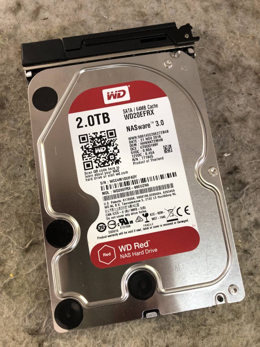 N-2613 WD Red/Western Digital WD20EFRX Red 2TB 3.5インチSATA