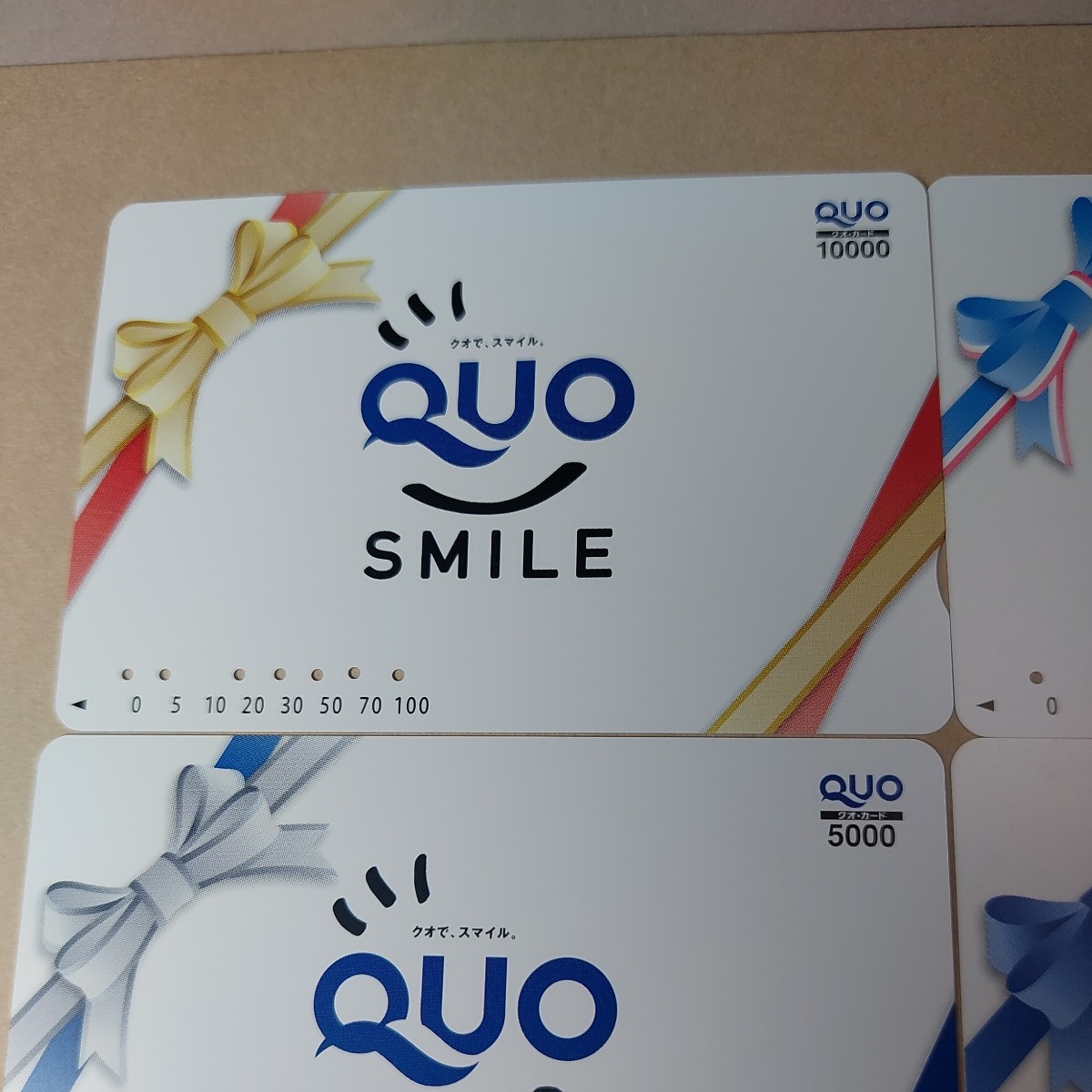 B-003] 使用済み クオカード QUOカード 各金種6枚まとめ売りセット