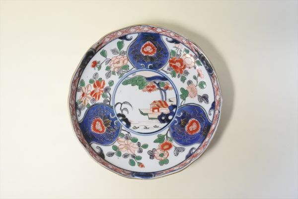 江戸中期】古伊万里色絵中皿s(4842i2) 江戸中期】古伊万里色絵中皿s(4842i2)