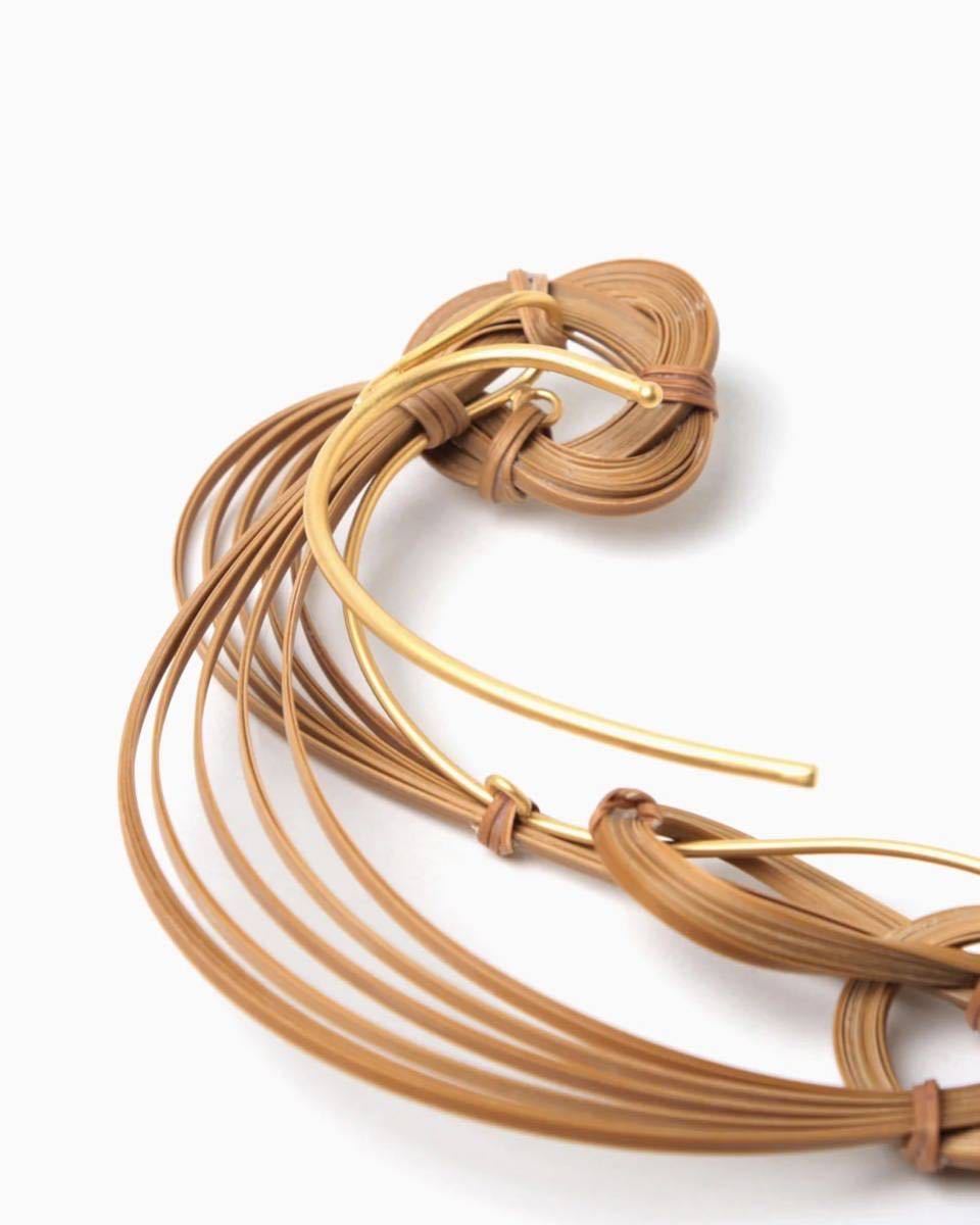 ☆mame kurogouchi 23SS☆ Bamboo Bundled-Plait Ear Cuff - brown