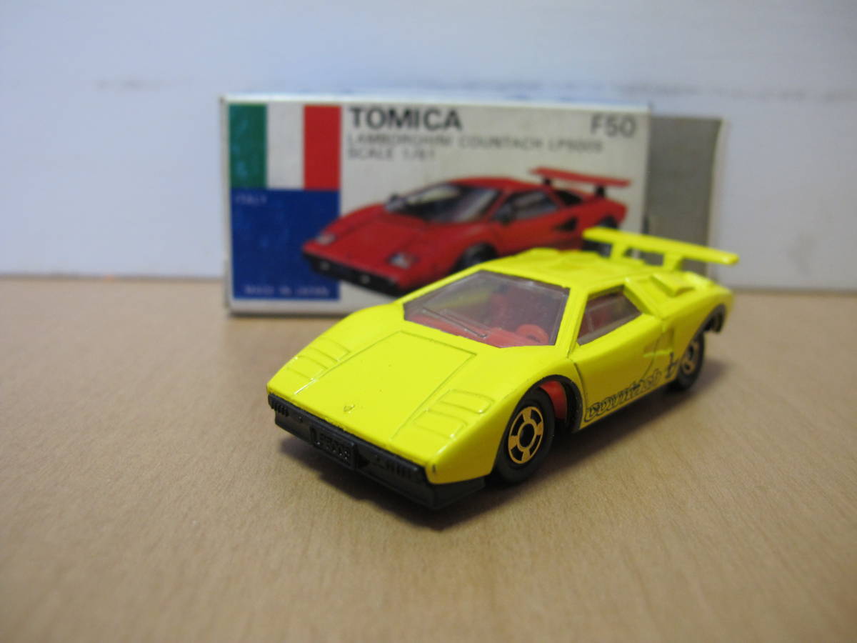 紺×赤 青箱 トミカ No.F50 ランボルギーニ カウンタック LP500S 輸出用