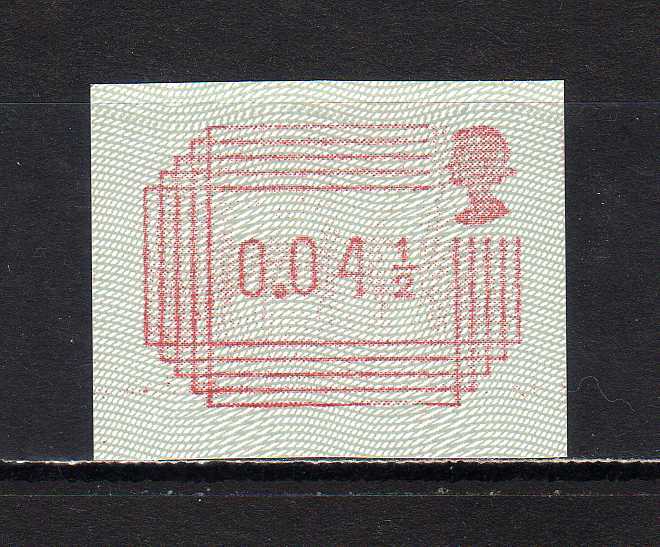 185086 イギリス 1984年 普通 自動額面印字切手 4.5p 未使用NH_画像1