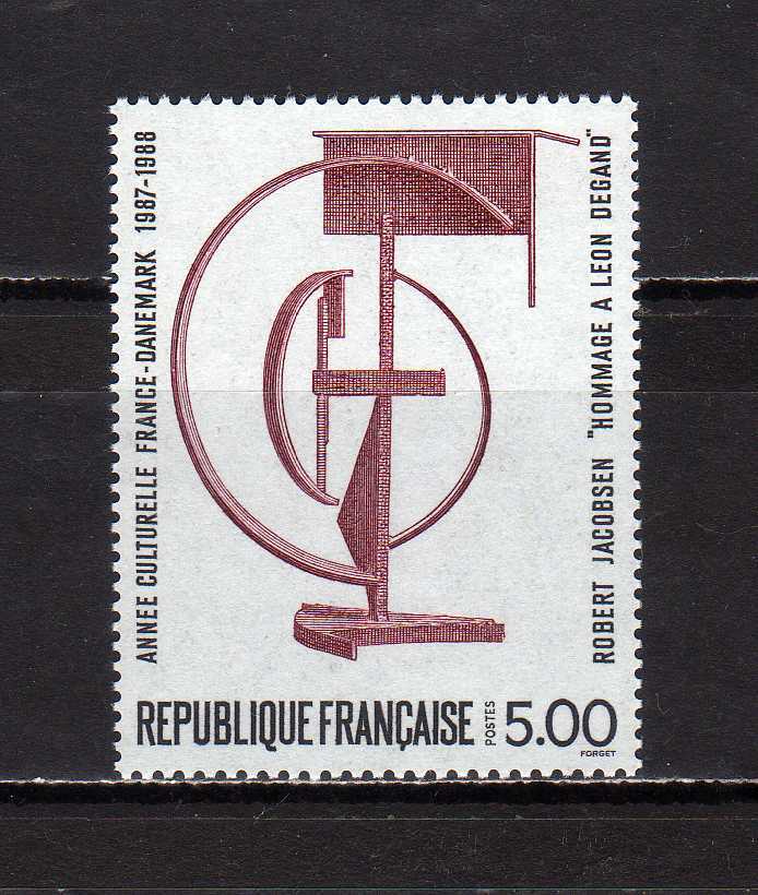 185256 フランス 1988年 デンマーク＝フランス文化年 未使用NH_画像1