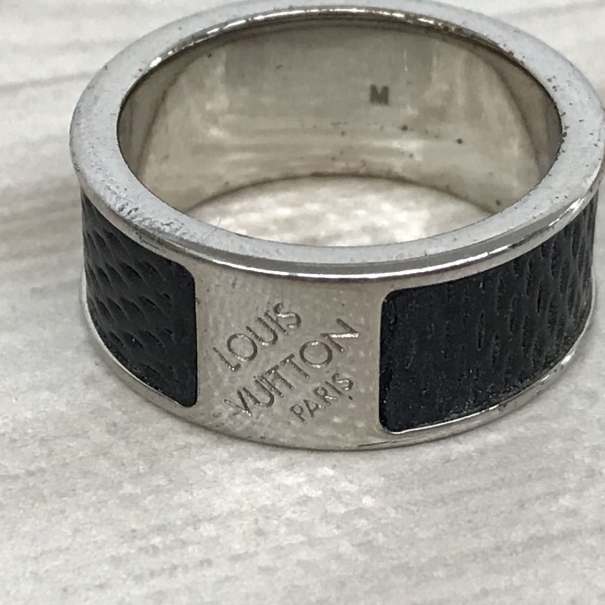 送料185円 LOUIS VUITTON ルイヴィトン バーグ ソーホー リング Mサイズ M66160 指輪 約19.5号[N1292]