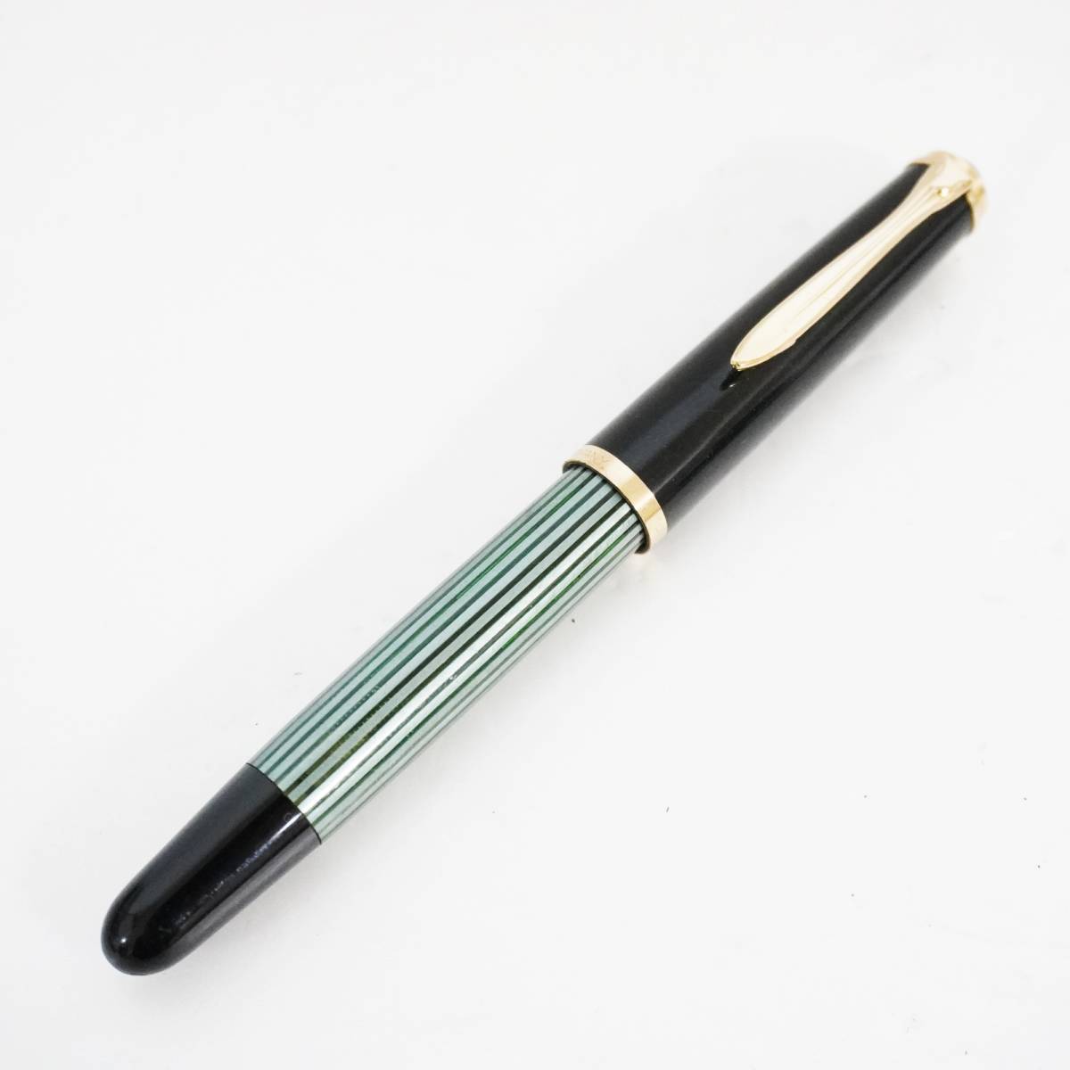 PELIKAN 400 金 万年筆 14Cー585 ペリカン グリーンストライプ-