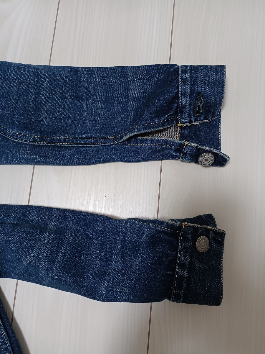 REMI RELIEF デニムジャケット Sサイズ ウォッシュ加工 Levi's 1stタイプ型 Gジャンの画像5