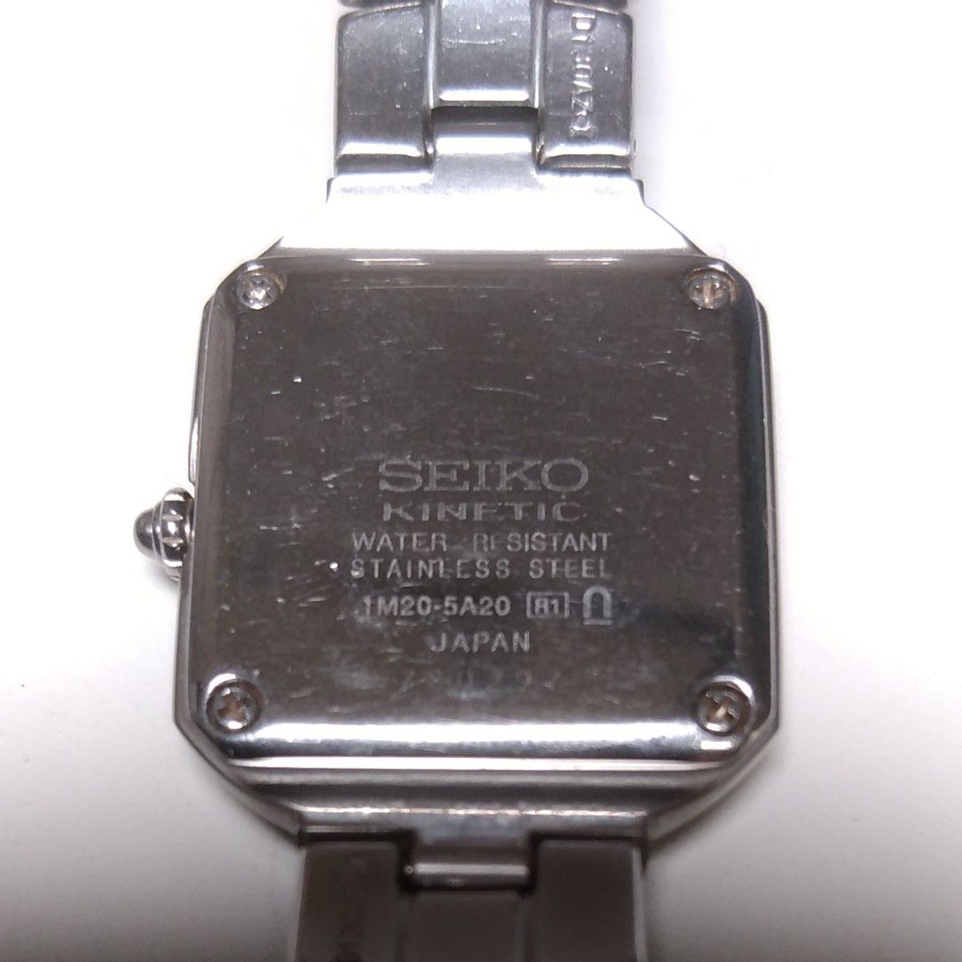 【ジャンク品】SEIKO セイコー キネティック レディース腕時計 1M20-5A20【自動巻き発電クオーツ】