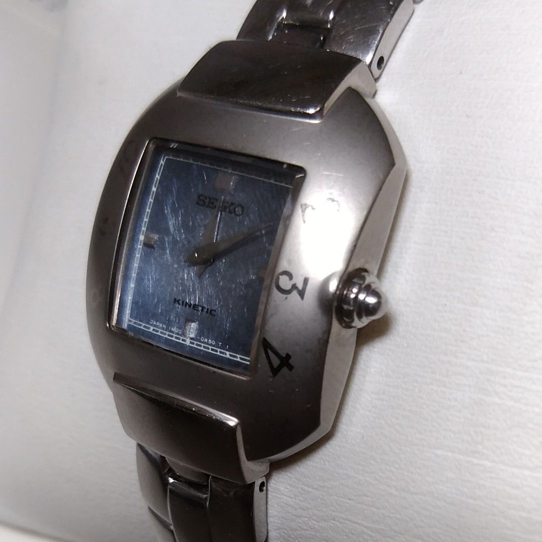 【ジャンク品】SEIKO セイコー キネティック レディース腕時計 1M20-5A20【自動巻き発電クオーツ】